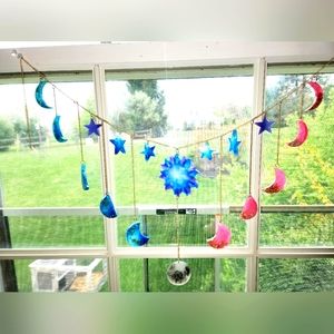 Handmade moon phases sun catcher